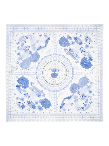 Aspinal of London Pure Silk Scarf, Skyblue, Skyblue