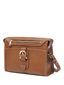 Aspinal of London Zipped Leather Satchel Bag - view 2, Tan
