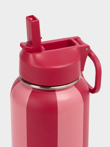 Sweaty Betty Keep It Chill Straw Water Bottle, 950ml - view 2, Pink/Crimson Red
