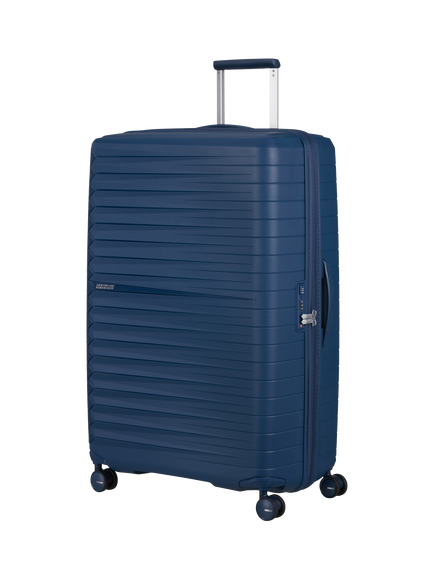 American Tourister Fastforward 83cm Expandable 8-Wheel Suitcase, 131/147L, Navy Blue
