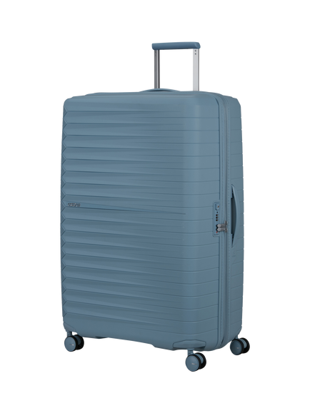 American Tourister Fastforward 83cm Expandable 8-Wheel Suitcase, 131/147L, Steel Blue