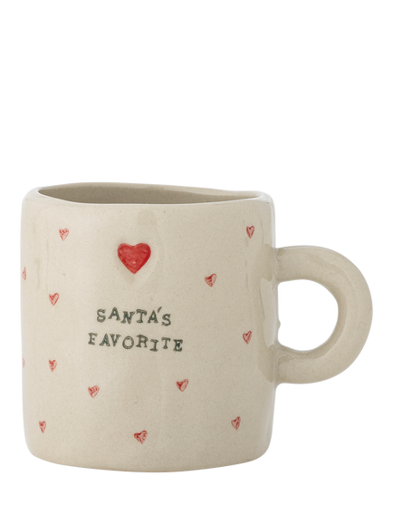 Bloomingville Santa's Favorite Stoneware Mug, 250ml, White, White