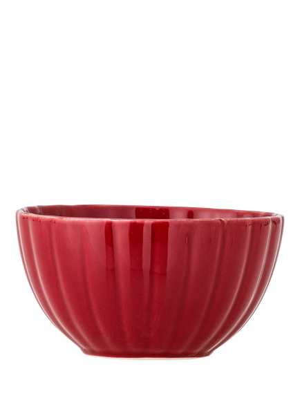 Bloomingville Latina Stoneware Cereal Bowl, 12cm, Red, Red