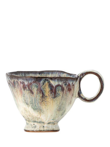 Bloomingville Imogen Reactive Glaze Stoneware Mug, 175ml, Grey/Violet, Multi