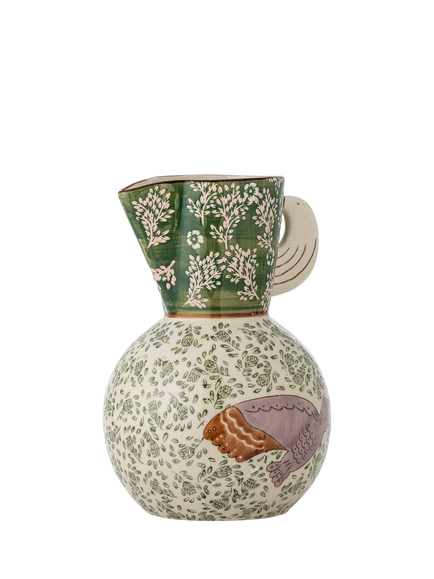Bloomingville Hezha Bird Stoneware Jug, 1.5L, Green - view 2, Green