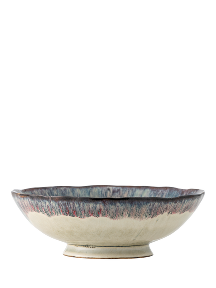 Bloomingville Imogen Reactive Glaze Stoneware Serving Bowl, 28cm, Blue - view 2, Multi