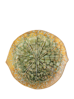 Bloomingville Milani Lemon Reactive Glaze Stoneware Serving Dish, 30cm, Green - view 2, Green