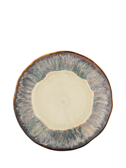 Bloomingville Imogen Reactive Glaze Small Stoneware Plate, 16.5cm, Beige/Green - view 2, Multi