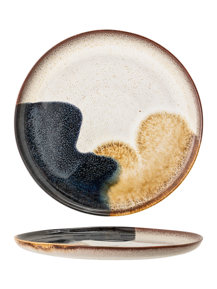 Bloomingville Jules Stoneware Dinner Plate, 28cm, Blue, Blue