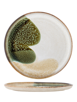 Bloomingville Jules Stoneware Dinner Plate, 28cm, Green, Green