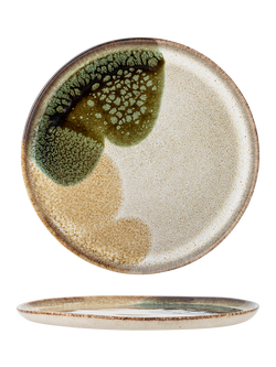 Bloomingville Jules Stoneware Side Plate, 22cm, Green, Green