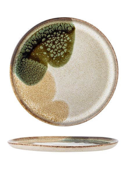 Bloomingville Jules Stoneware Side Plate, 22cm, Green, Green