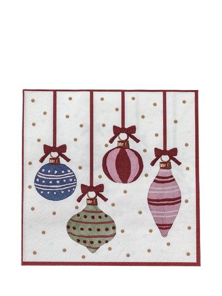 Bloomingville Ornamentia Christmas Paper Napkins, Pack of 20 - view 2, White
