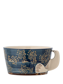 Bloomingville Hezha Bird Small Stoneware Bowl, 13cm, Blue, Blue