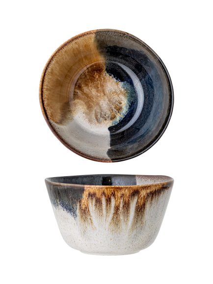 Bloomingville Jules Stoneware Cereal Bowl, 15.5cm, Blue, Blue
