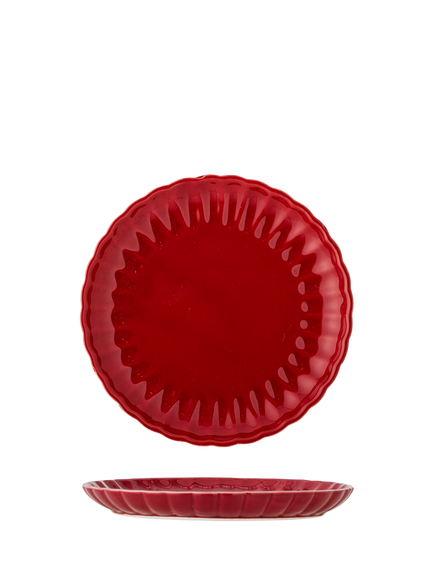 Bloomingville Latina Stoneware Side Plate, 20cm, Red, Red