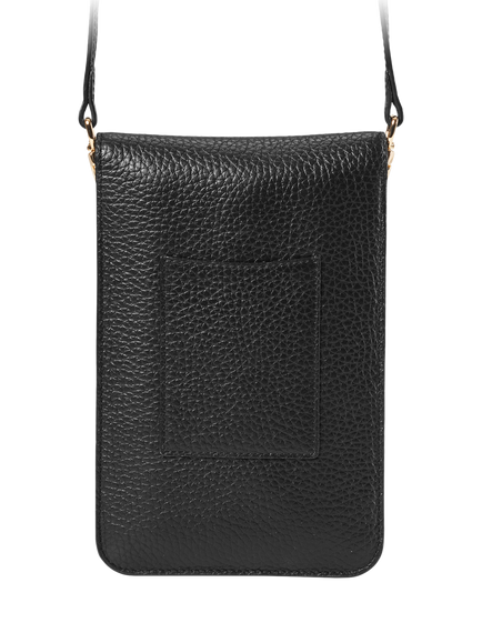 Aspinal of London Duo Phone Leather Crossbody Pouch - view 2, Black
