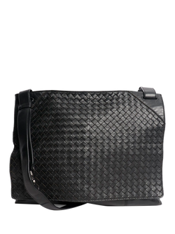 Pre-loved Bottega Veneta Intrecciato Leather Bag, Black, Black