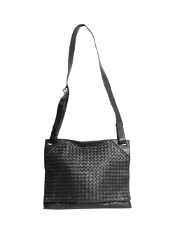 Pre-loved Bottega Veneta Intrecciato Leather Bag, Black - view 2, Black