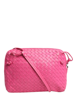 Pre-loved Bottega Veneta Intrecciato Leather Shoulder Bag, Pink, Pink