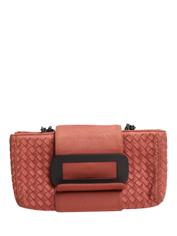 Pre-loved Bottega Veneta Intrecciato Canvas Shoulder Bag, Pink, Pink