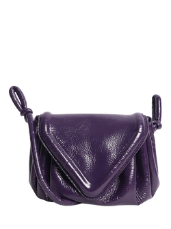 Pre-loved Bottega Veneta Becco Triangle Flap Crossbody Bag, Purple, Purple