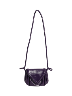 Pre-loved Bottega Veneta Becco Triangle Flap Crossbody Bag, Purple - view 2, Purple