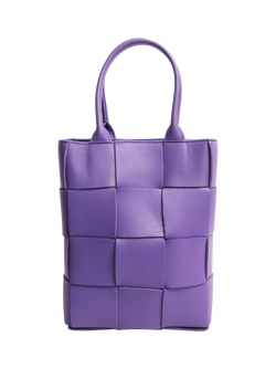 Pre-loved Bottega Veneta Mini Cassette Tote Bag, Purple, Purple