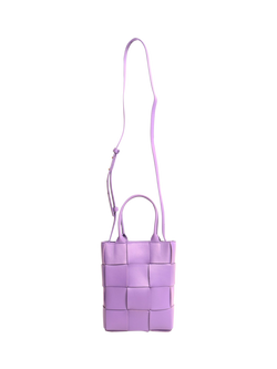 Pre-loved Bottega Veneta Mini Cassette Tote Bag, Purple - view 2, Purple