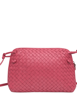 Pre-loved Bottega Veneta Intrecciato Leather Crossbody Bag, Red, Red