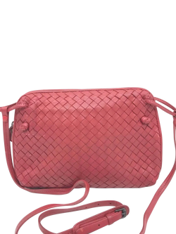 Pre-loved Bottega Veneta Intrecciato Leather Crossbody Bag, Red - view 2, Red