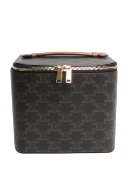 Pre-loved CELINE Brown Square Vanity Case, Brown, Brown