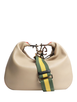 Pre-loved GUCCI Attache Shoulder Bag With Gold Hardware, Beige, Beige