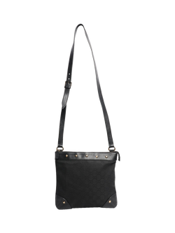 Pre-loved GUCCI GG Canvas Studded Bag, Black - view 2, Black