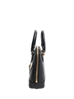 Pre-loved GUCCI Horsebit Leather Shoulder Bag, Black - view 2, Black/White