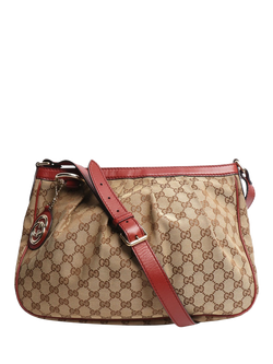 Pre-loved GUCCI GG Canvas Shoulder Bag, Brown, Brown