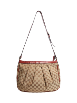 Pre-loved GUCCI GG Canvas Shoulder Bag, Brown - view 2, Brown
