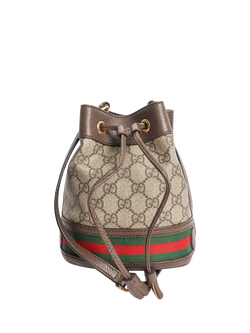 Pre-loved GUCCI Ophidia Mini Bucket Bag, Brown, Brown