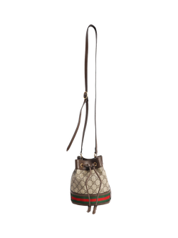 Pre-loved GUCCI Ophidia Mini Bucket Bag, Brown - view 2, Brown