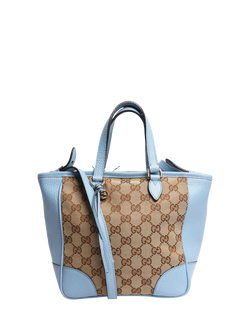 Pre-loved GUCCI GG Canvas and Leather 2-Way Bag, Brown, Brown