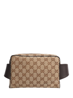 Pre-loved GUCCI Canvas Belt Bag, Brown - view 2, Brown