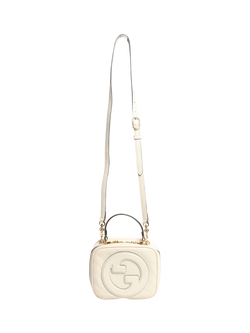 Pre-loved GUCCI Blondie Leather Top Handle Bag, Cream - view 2, Cream