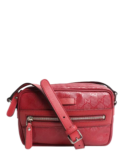 Pre-loved GUCCI GG Coated Canvas Bag, Red, Red