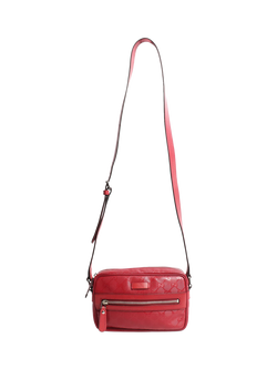 Pre-loved GUCCI GG Coated Canvas Bag, Red - view 2, Red