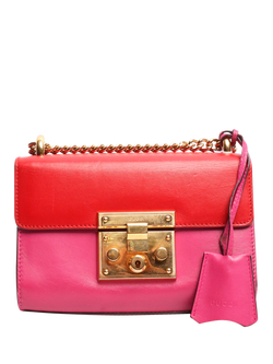 Pre-loved GUCCI Padlock Shoulder Bag, Red/Pink, Red/Pink