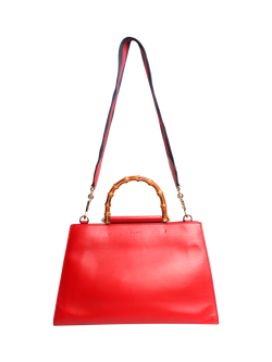 Pre-loved GUCCI Bamboo Top Handle Bag, Red - view 2, Red
