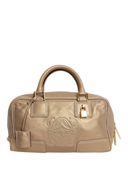 Pre-loved LOEWE Amazona Leather Bag, Gold, Gold