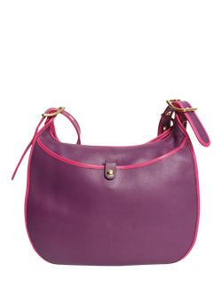 Pre-loved LOEWE Leather Shoulder Bag, Purple - view 2, Purple