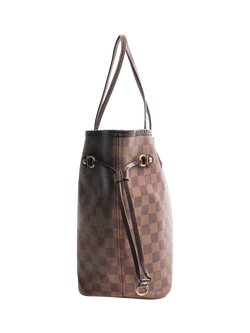 Pre-loved Louis Vuitton 2011 Damier Neverfull MM Bag, Brown - view 2, Brown