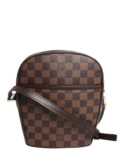 Pre-loved Louis Vuitton 2008 Damier Ebene Ipanema Shoulder Bag, Brown, Brown